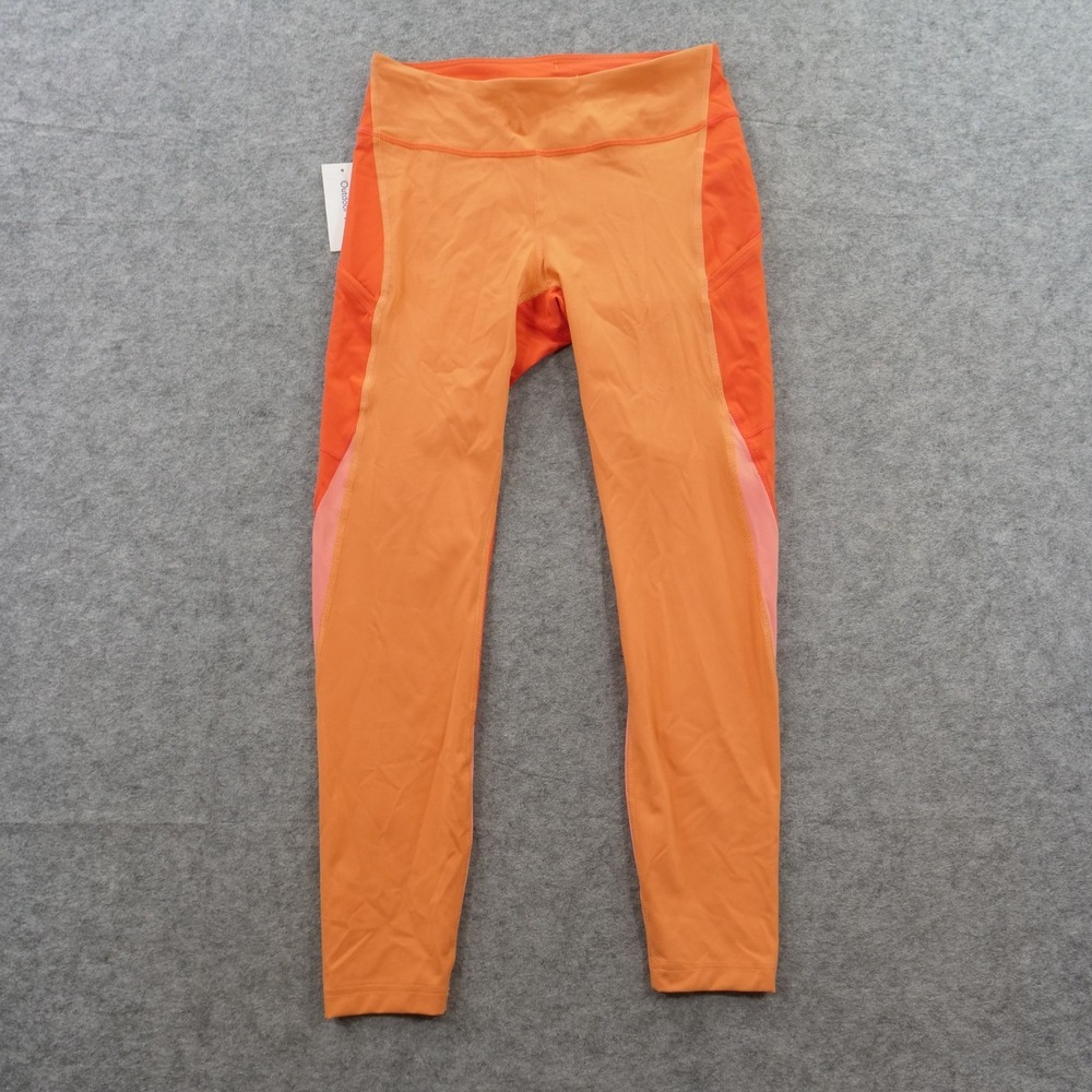 Outdoor Voices Leggings Womens Medium Orange Zoom 7/8 Mid Rise Ankle New